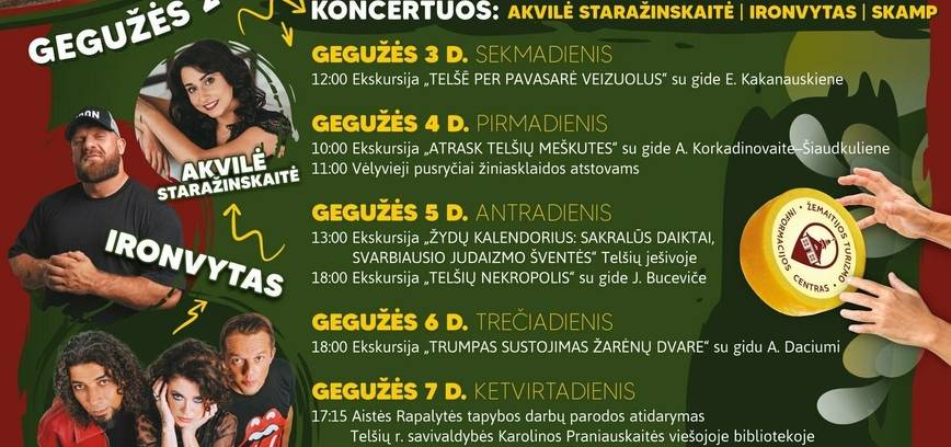 Das Tourismusinformationszentrum von Samogitien gibt den Beginn der Touristensaison am 2. Mai bekannt.