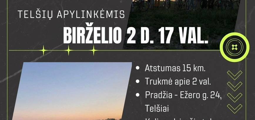 Abendliche Radtour rund um Telšiai