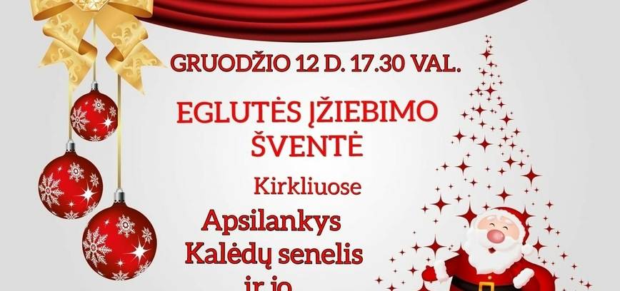 Weihnachtsbaumbeleuchtungsfest in Kirkliai