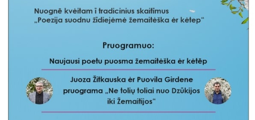 „POEZIJA SUODNU ŽĪDIEJĖMĖ ŽEMAITĖŠKA ĖR KĖTEP“