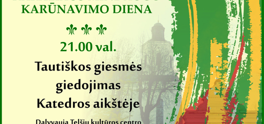 Tautiškos giesmės giedojimas Katedros aikštėje