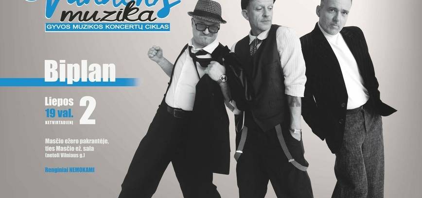 Gyvos muzikos koncertų ciklas „Vandens muzika“. Grupė Biplan 