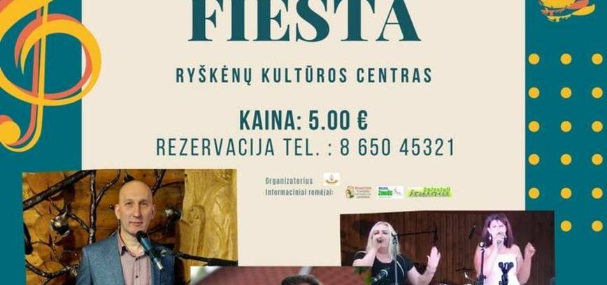 Tradicinė muzikantų fiesta Ryškėnų kltūros centre 
