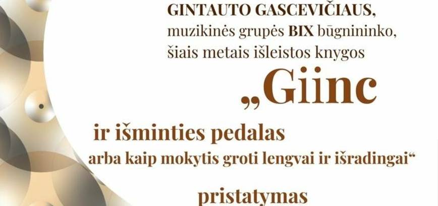 Präsentation des Buches durch BIX-Schlagzeuger Gintautas Gascevičius