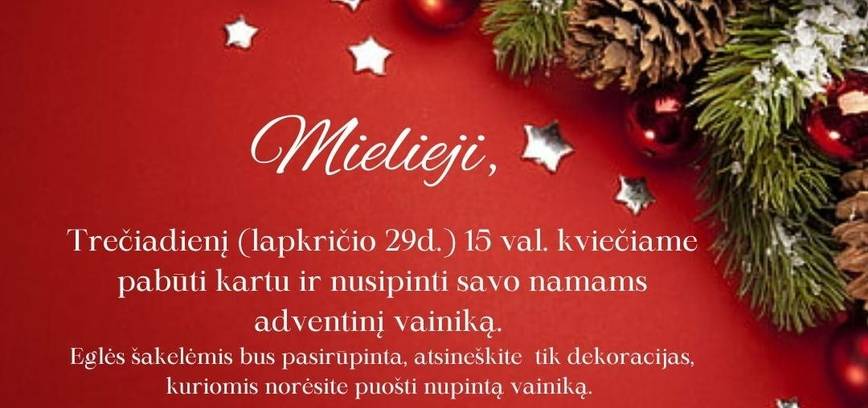 Advent wreath weaving in Žarėnai