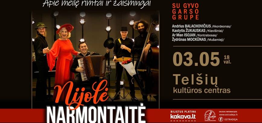 Ниёле Нармонтайте с концертной группой «О любви серьёзно и играючи»