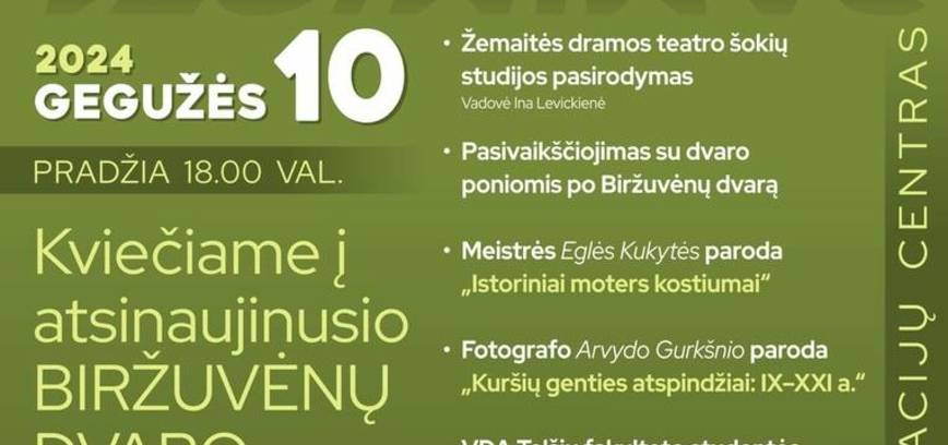 Eröffnungsfeier des Gutshauses Biržuvėnai