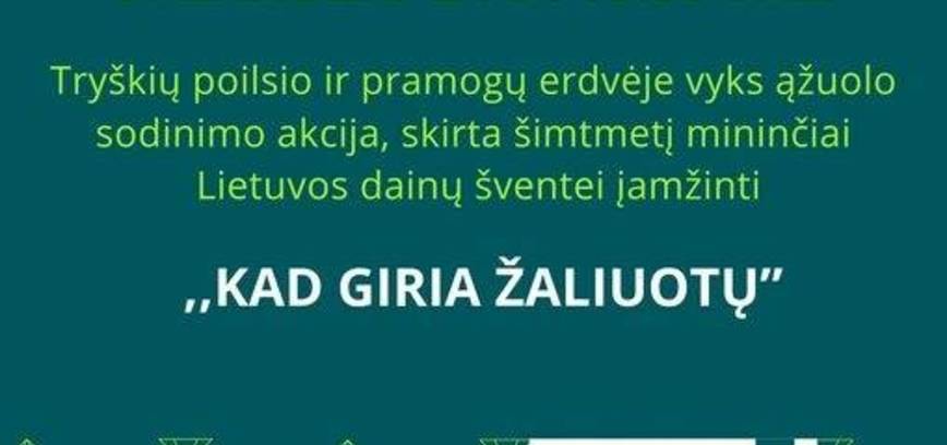 Eichenpflanzaktion im Gemeindepark Tryškii