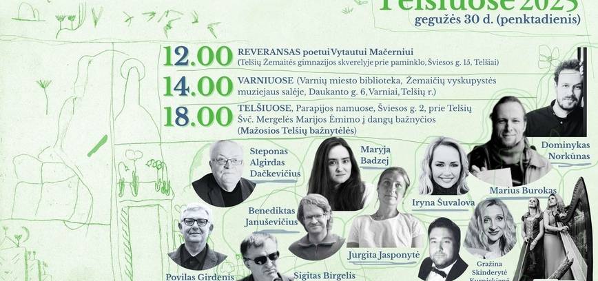 Tarptautinis poezijos festivalis „POEZIJOS PAVASARIS 2025“ Telšiuose ir Varniuose