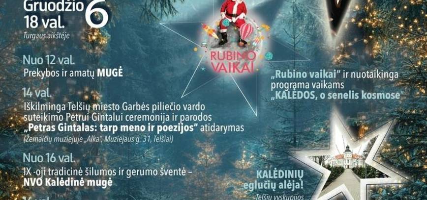 Давайте вместе отпразднуем 234-й день рождения города Тельшяй. Зажжение ёлки