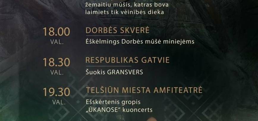 Gedenken an die Schlacht von Durbė in Telšiai