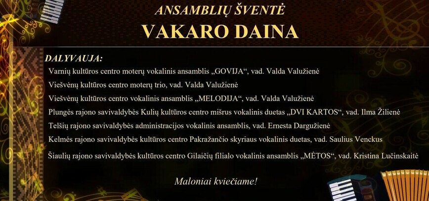 Ansamblių šventė „Vakaro daina“