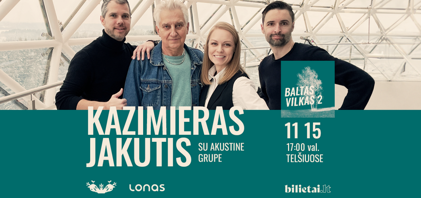 Казимирас Якутис с акустической группой в Тельшяй