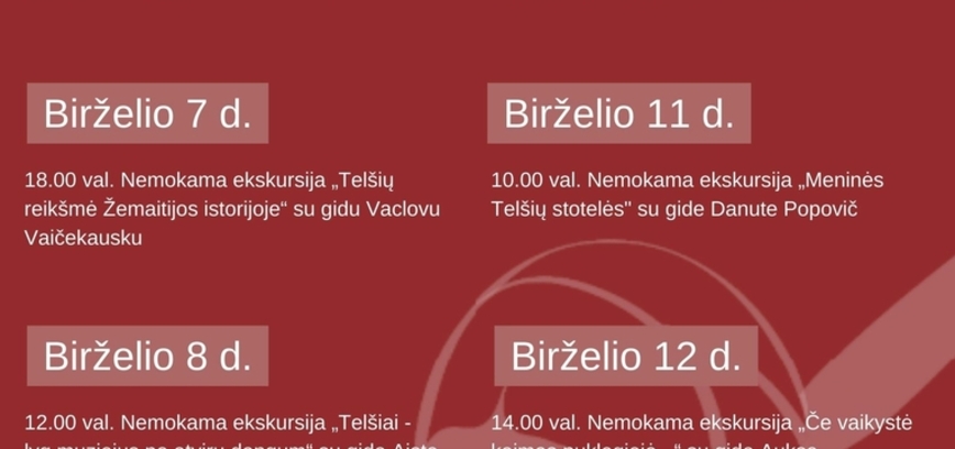 Nemokamos ekskursijos Telšių miesto šventės metu