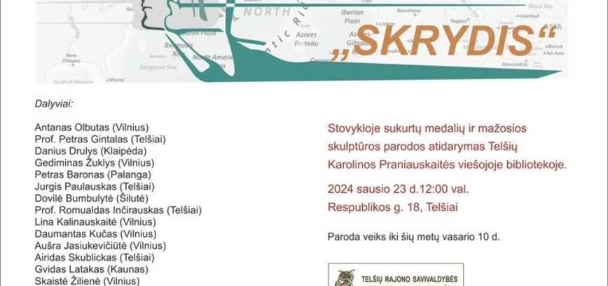 Ausstellung „SKRYDIS“ des 39. Internationalen Camps der Medaillen- und Kleinskulpturenschöpfer in Telšiai