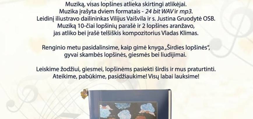 Knygos „Širdies lopšinės“ pristatymas