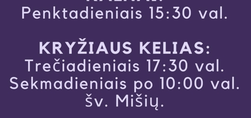 Gavėnios pamaldų tvarka , Telšių Mažoji Parapija