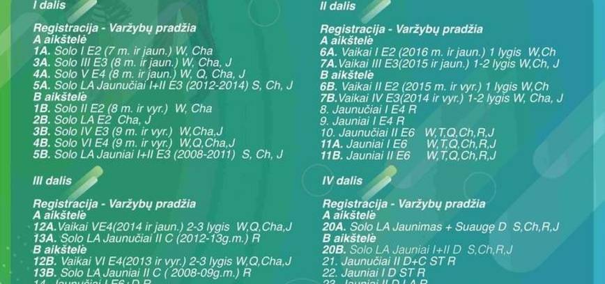 Рейтинговые соревнования Литвы по спортивным танцам «Велунга 2023»