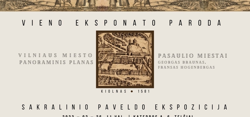 Vieno eksponato paroda „Vilniaus miesto panoraminis planas. Pasaulio miestai“