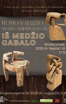 Romo Valužio medžio skulptųrų parodos atidarymas