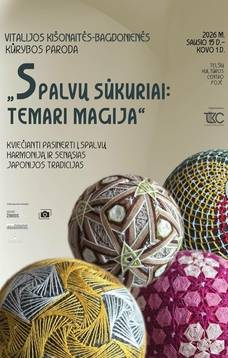 Ausstellung von Vitalija Kišonaitė-Bagdonienės Werk „Color Swirls: Temari Magic“
