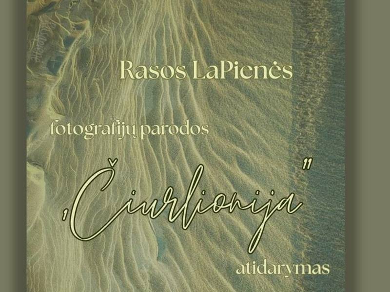 Rasas Lapienės fotogrāfiju izstādes "Čiurlionija" atklāšana