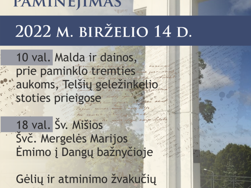 Gedulo ir vilties dienos paminėjimas