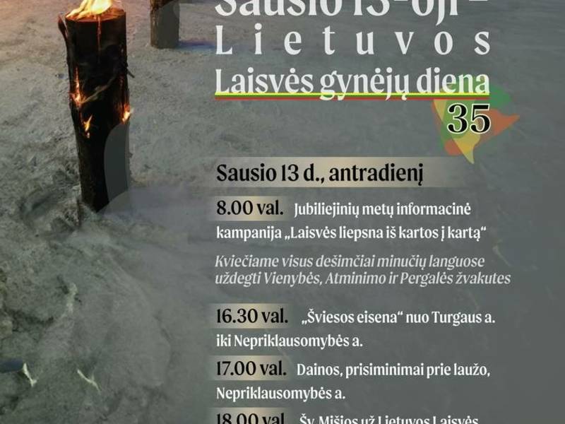 Sausio 13-oji – Laisvės gynėjų diena Telšiuose