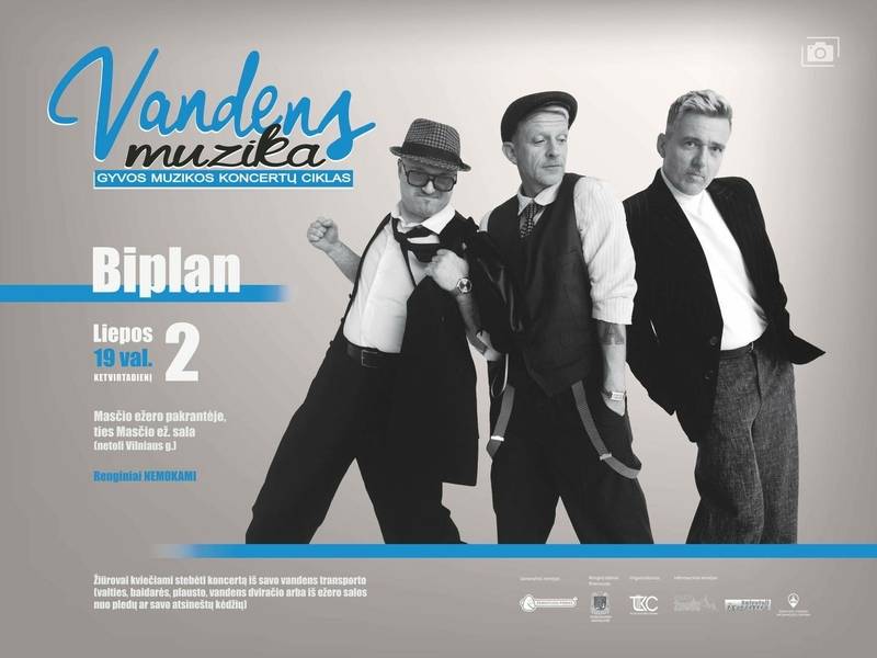 Gyvos muzikos koncertų ciklas „Vandens muzika“. Grupė Biplan 