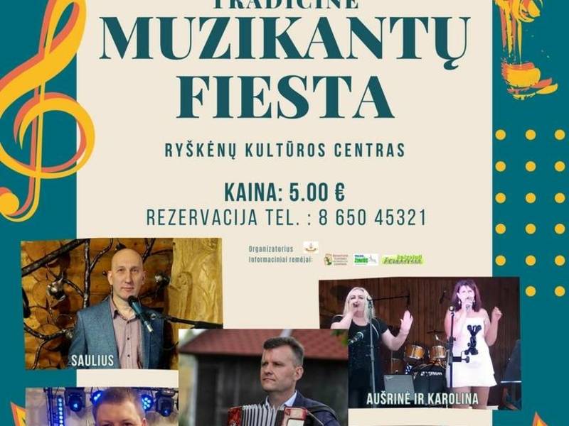 Tradicinė muzikantų fiesta Ryškėnų kltūros centre 