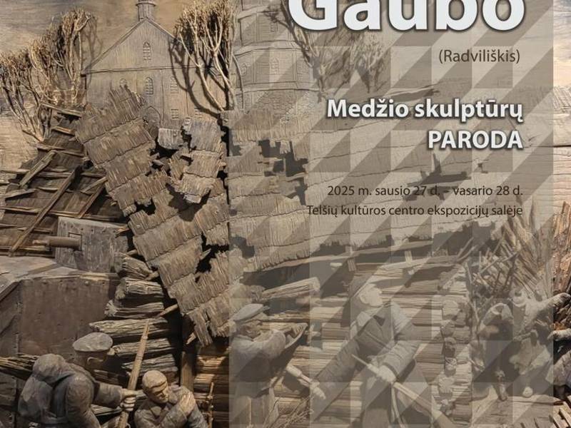 Tautodailininko Edmundo Gaubo medžio skulptūrų paroda