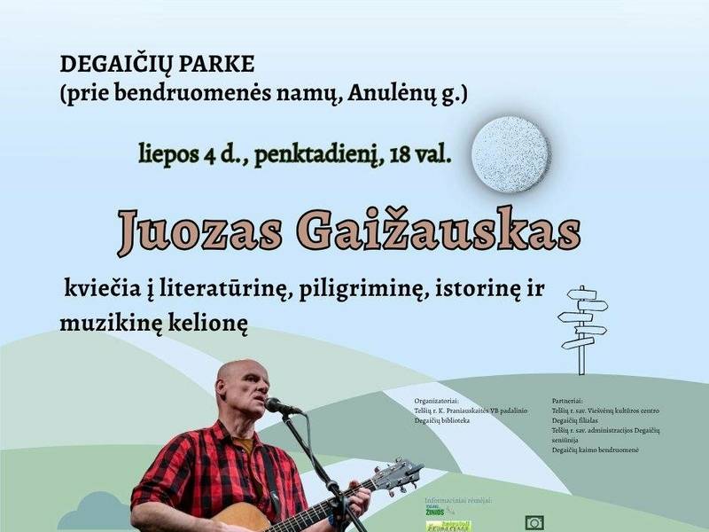 Treffen mit dem Pilger, Schriftsteller, Schauspieler und Liedermacher Juozas Gaižauskas