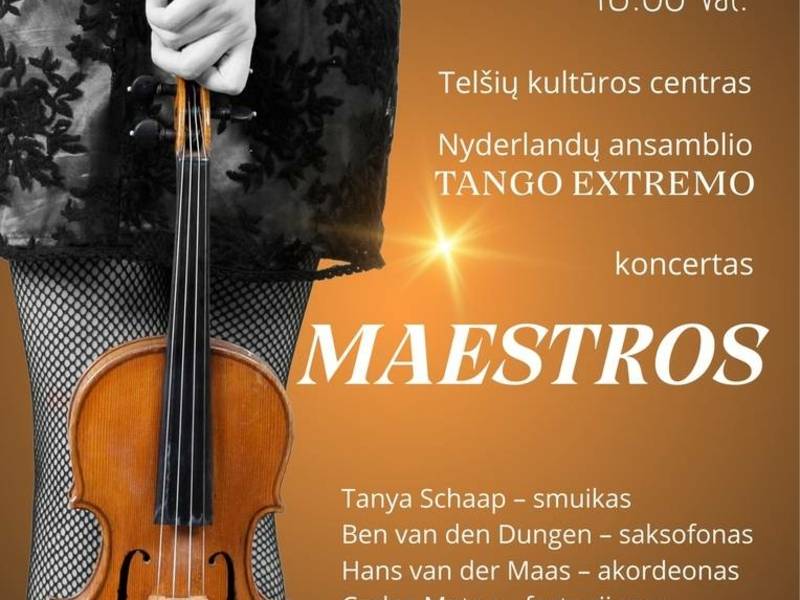 Concert of the Dutch ensemble "Tango extremo" at "Maestros"