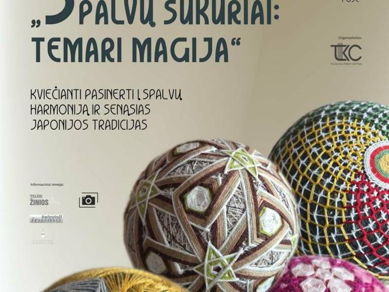 Exhibition of Vitalija Kišonaitė-Bagdonienė's work "Color Swirls: Temari Magic"