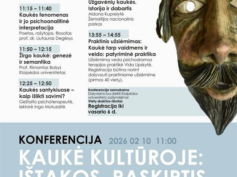 Konferencija „Kaukė kultūroje: ištakos, paskirtis, kaita“