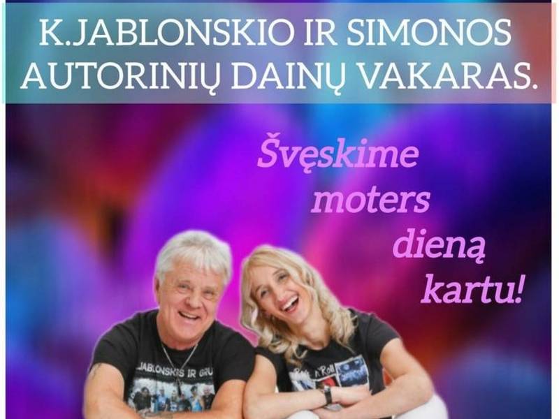 An evening of original songs by K. Jablosnkys and Simona