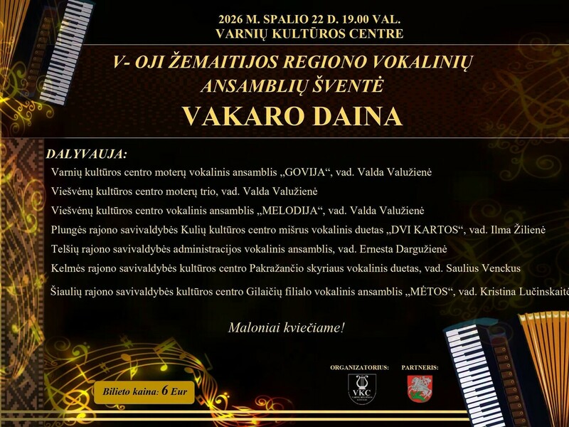 Ansamblių šventė „Vakaro daina“