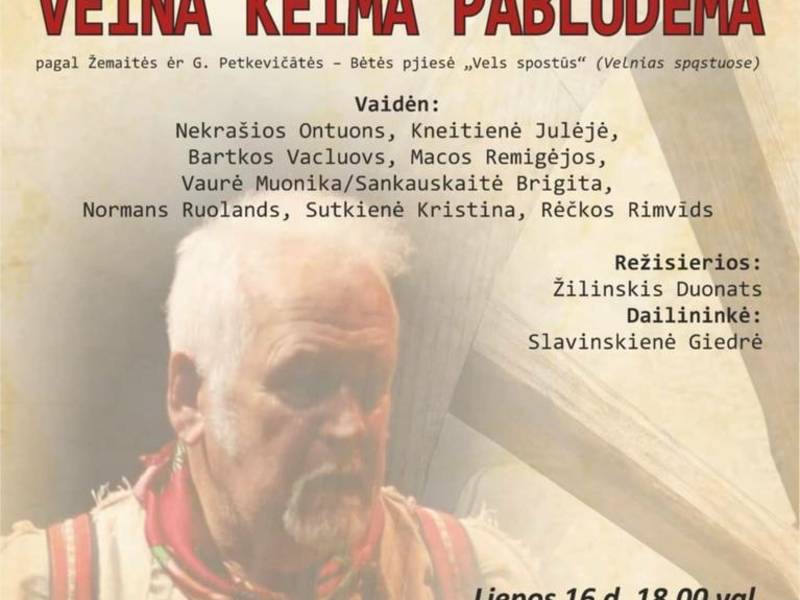 The play "Wine is lost in the wilderness", directed by D.Žilinskas