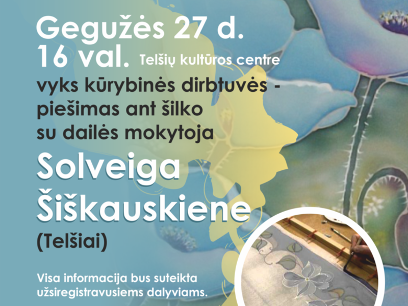 Meno vitaminai - piešimas ant šilko