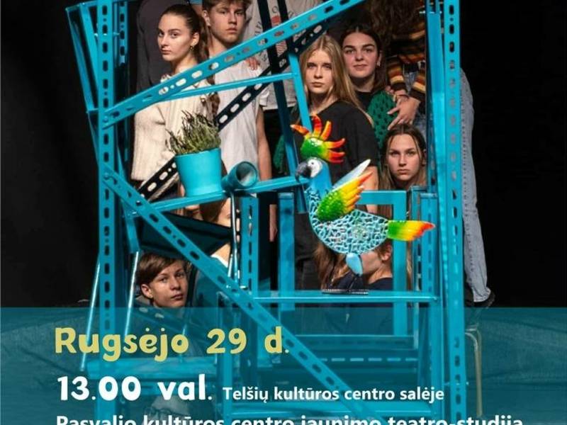 Theater – Flügel der Nation 2025. Jugendtheaterstudio des Pasvalys-Kulturzentrums „Drama“, Aufführung „Das Spiel“, Regie: A. Simonaitė