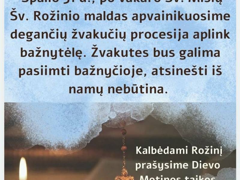 Telšių Mažoji Parapija Žvakučių procesija