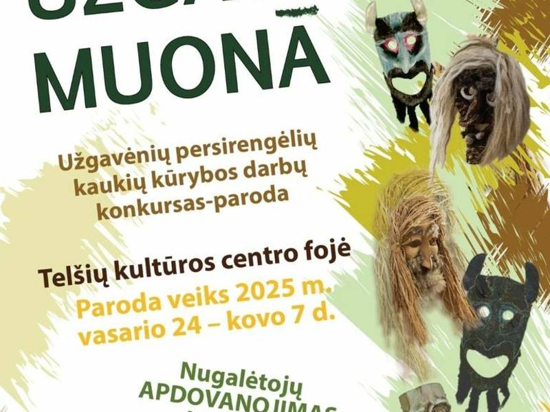 Užgavėnių persirengėlių kaukių kūrybos darbų konkursas-paroda