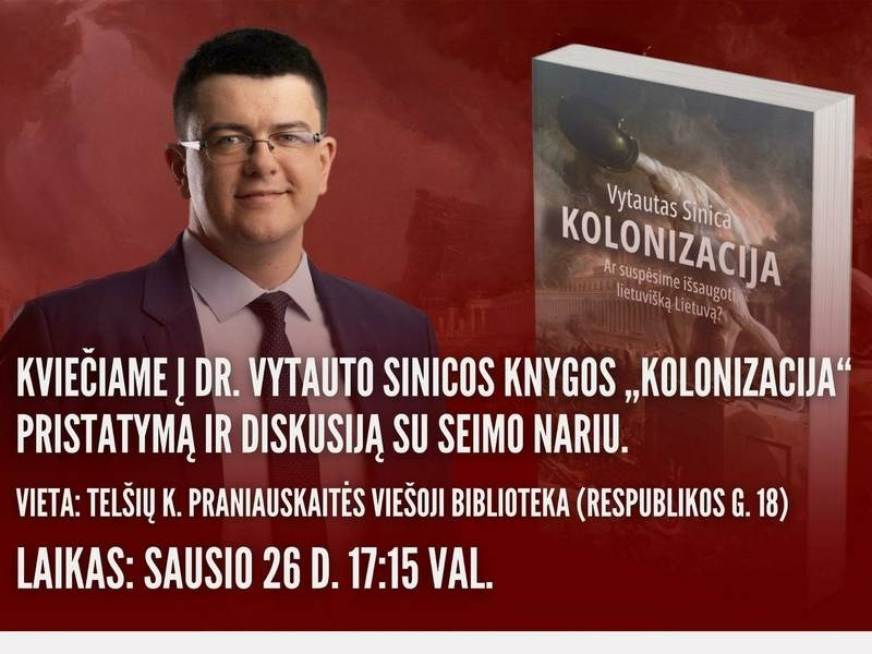 Презентация книги «Колонизация» членом Сейма В. Синица.
