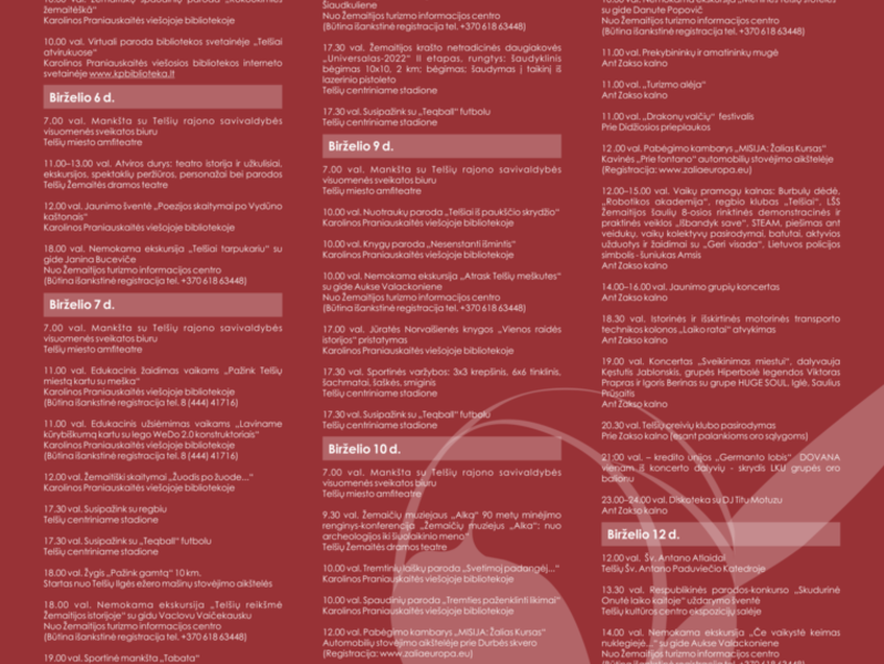 Žemaitijos sostinės šventė 2022 „Telšē linGOun“