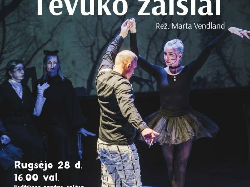 Theater – Flügel der Nation 2025. Klaipėda ARTYN-Aufführung „Vaters Spielzeug“, Regie: M. Vendland