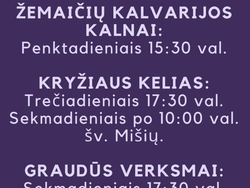 Gavēņa dievkalpojumu ordenis, Telšu Mažoji pag