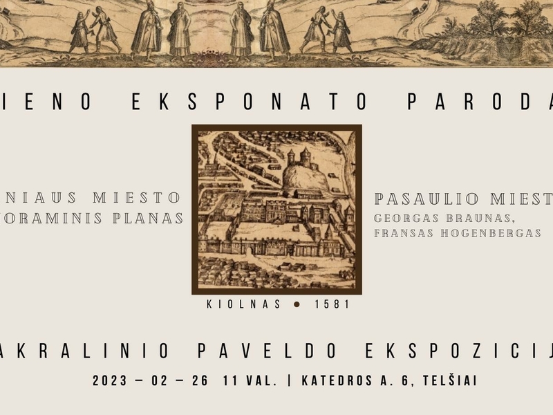 One exhibit exhibition "Panoramic plan of the city of Vilnius. Cities of the World"